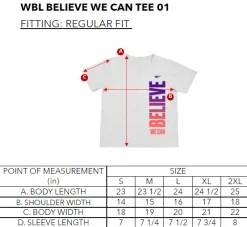 WBL BELIEVE WE CAN TEE 01