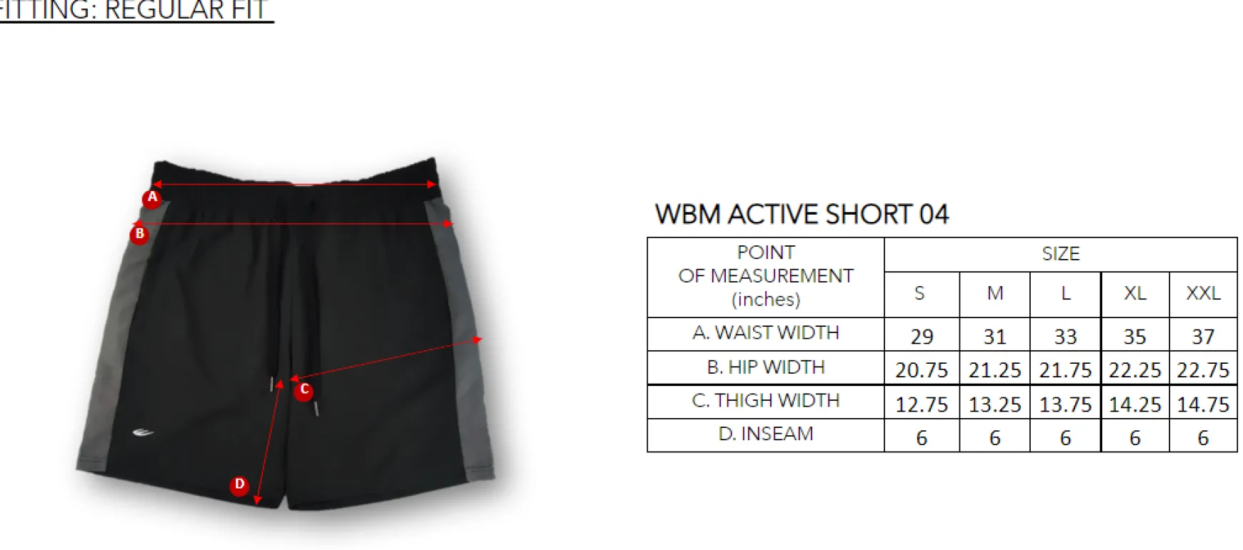 WBM ACTIVE SHORT 04