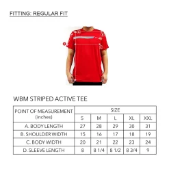 WBM STRIPED ACTIVE TEE